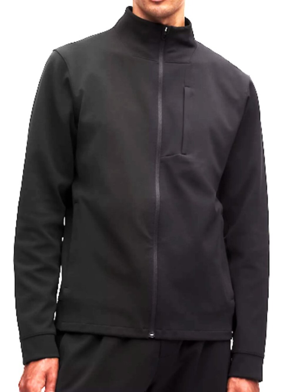 Black Lululemon Full-zip athletic Sojourn men's Jacket hedge fund logo size M